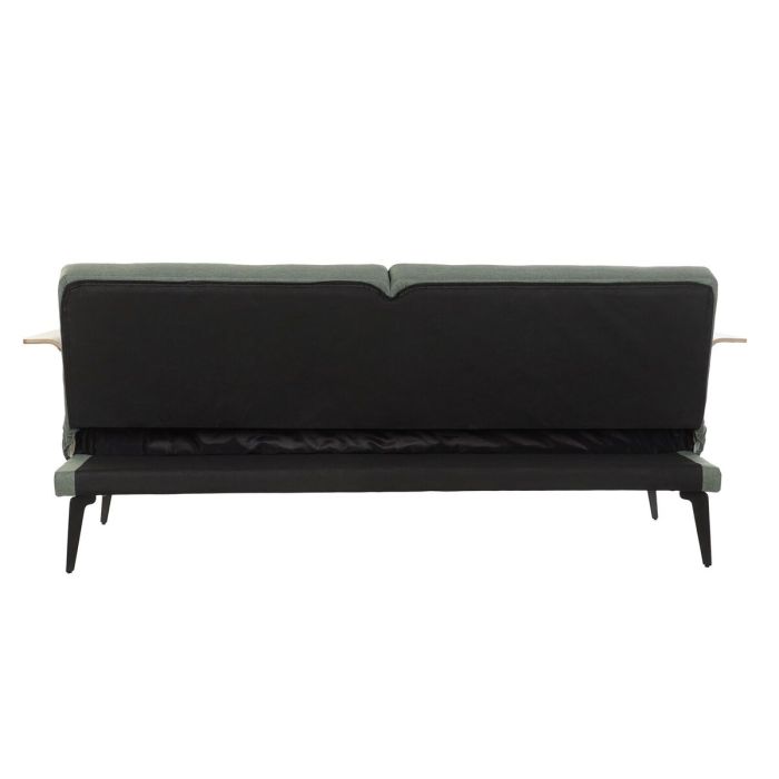 Sofá Cama DKD Home Decor 203 x 87 x 81 cm Negro Metal Marrón Verde 5