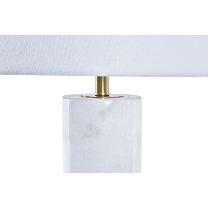 Lámpara de mesa DKD Home Decor Blanco Dorado Metal Mármol 50 W 220 V 41 x 41 x 76 cm 2