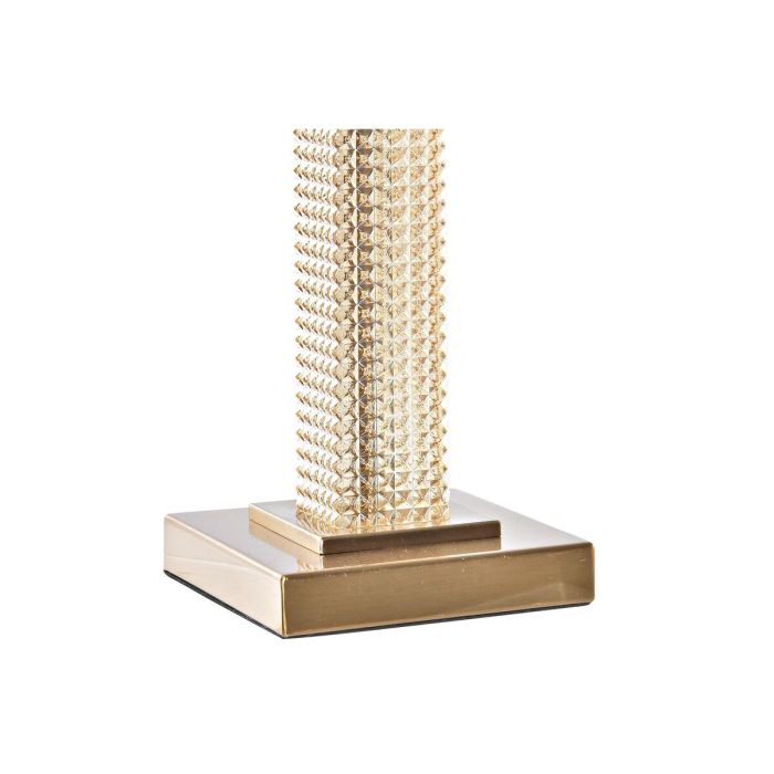 Lámpara de mesa DKD Home Decor 28 x 28 x 76 cm Cristal Beige Dorado Metal 220 V 50 W 2