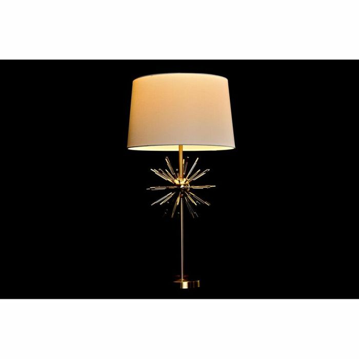 Lámpara de mesa DKD Home Decor Dorado Metal Blanco 41 x 41 x 80 cm 220 V 50 W 3