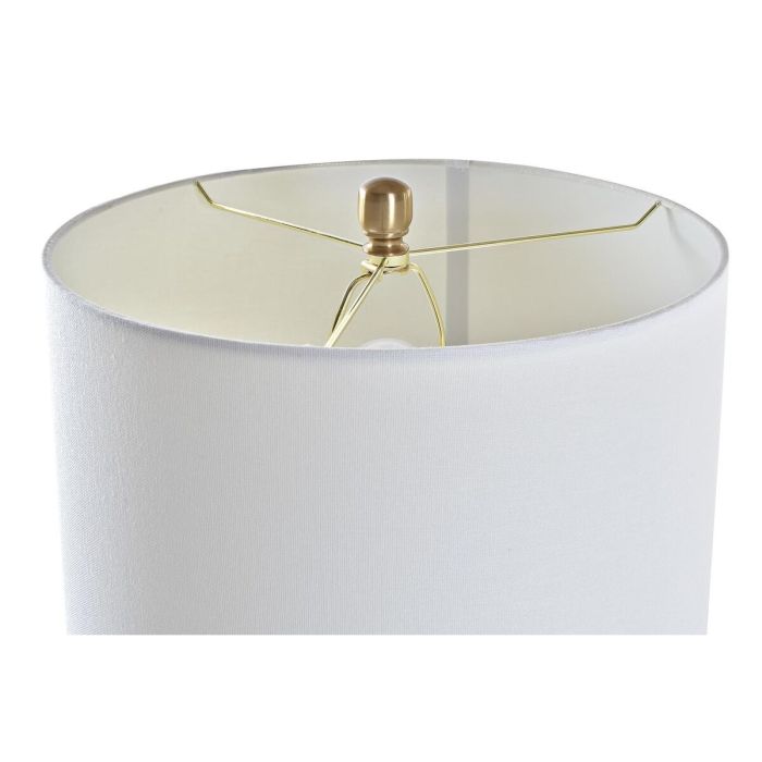 Lámpara de mesa DKD Home Decor Dorado Metal Blanco 41 x 41 x 80 cm 220 V 50 W 1