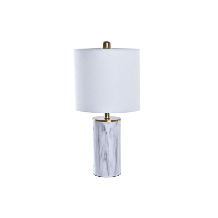 Lampara Sobremesa Moderno DKD Home Decor Blanco Dorado 23 x 47 x 23 cm