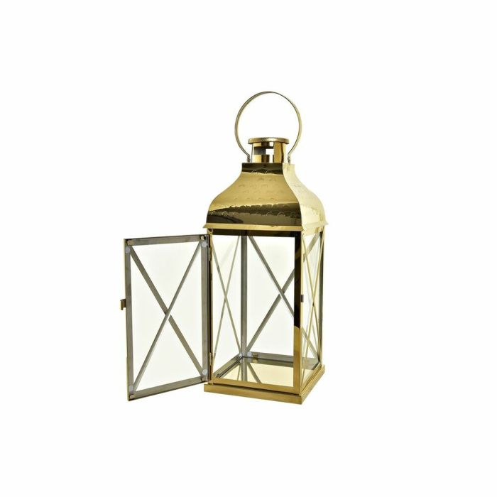 Faroles DKD Home Decor Cristal Dorado Metal 19 x 19 x 47 cm 3