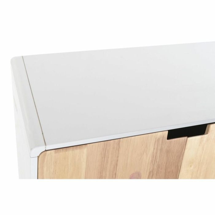 Aparador DKD Home Decor Natural Madera de caucho Blanco Granate (120 x 30 x 75 cm) 6