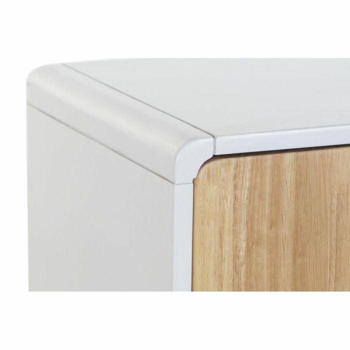 Aparador DKD Home Decor Natural Madera de caucho Blanco Granate (120 x 30 x 75 cm) 4