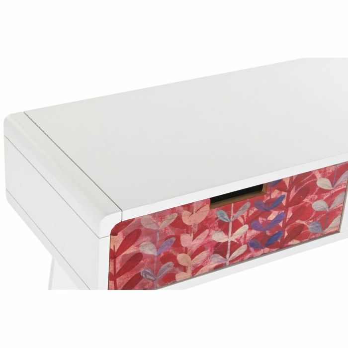 Consola DKD Home Decor Natural MDF Madera de caucho Blanco Granate (80 x 30 x 74 cm) 4