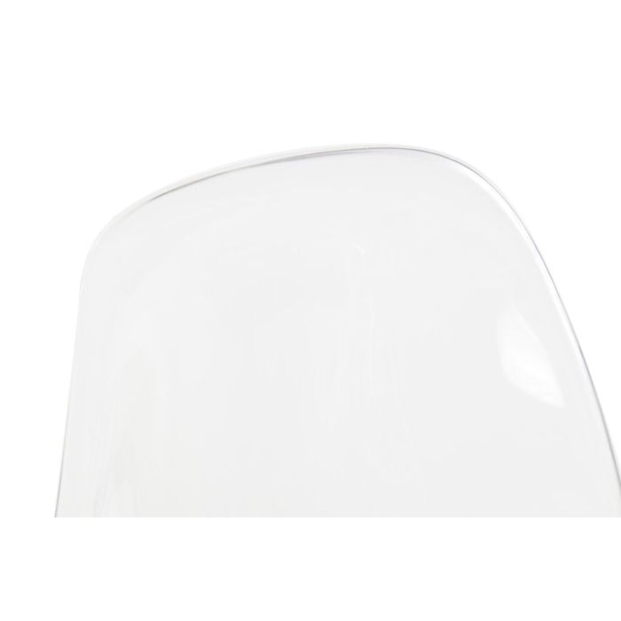 Silla de Comedor DKD Home Decor Natural Madera Transparente Blanco Policarbonato (54 x 47 x 81 cm) 5