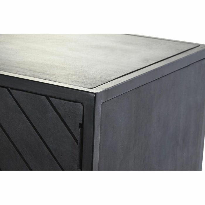 Mueble de TV DKD Home Decor 180 x 45 x 50 cm Negro Metal Madera de mango 1