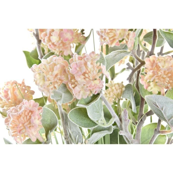 Planta Decorativa DKD Home Decor Jarrón 20 x 20 x 78 cm Porcelana Rosa PVC (2 Unidades) 2