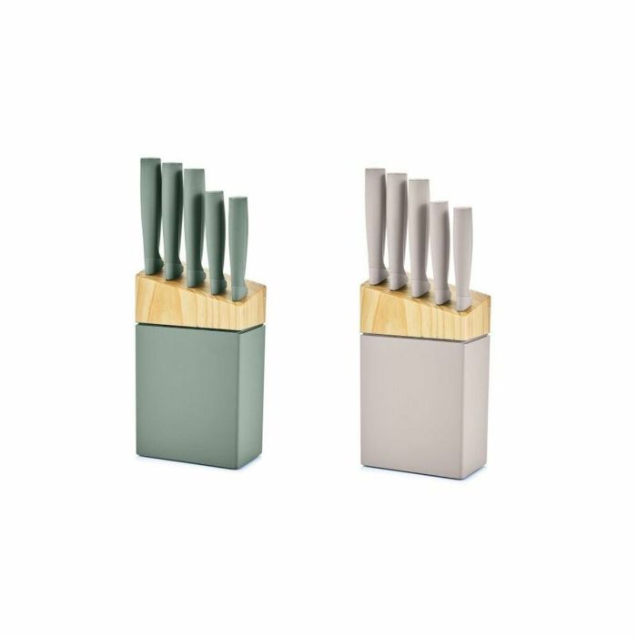 Cuchillo Vintage DKD Home Decor Verde Menta Beige 1 cm Set de 6 (2 Unidades)