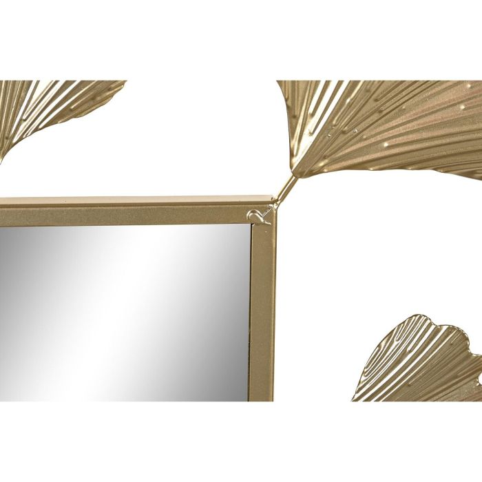 Espejo de pared DKD Home Decor Espejo Dorado Metal Aluminio Hoja de planta (71 x 1 x 97 cm) 2