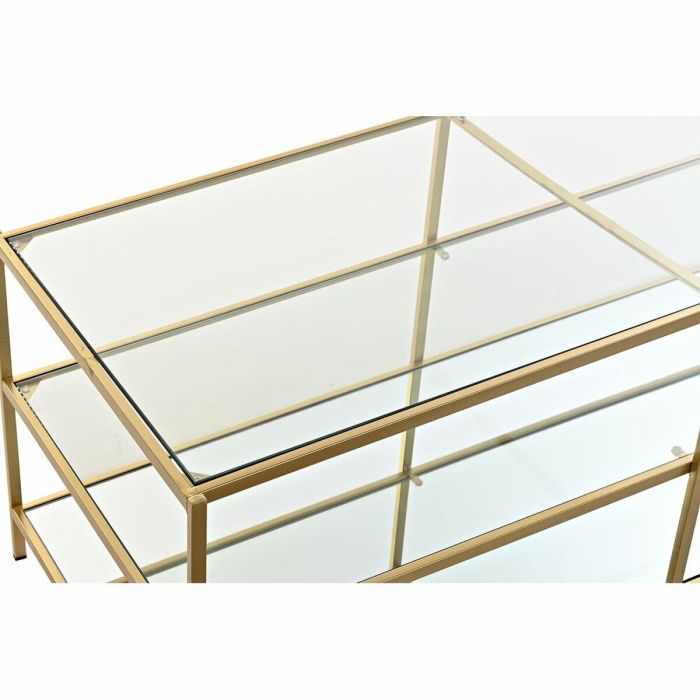 Mesa de Centro DKD Home Decor Dorado 120 x 50 x 45 cm Espejo Metal 1