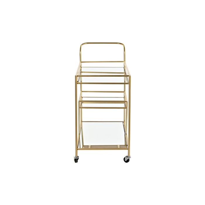 Mueble Camarera DKD Home Decor Espejo Dorado Metal (71 x 35 x 75,5 cm) 2