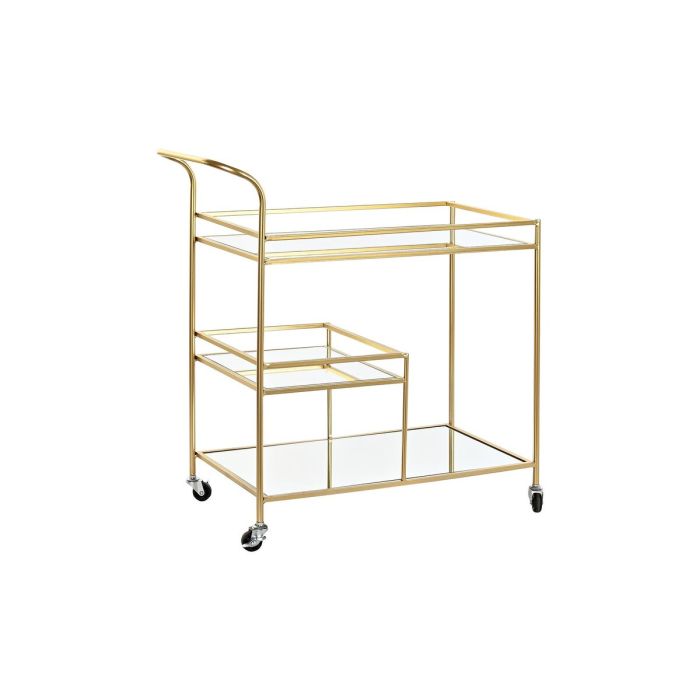 Mueble Camarera DKD Home Decor Dorado Metal Espejo 71 x 35 x 75,5 cm