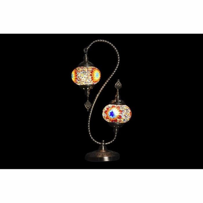 Lámpara de mesa DKD Home Decor Multicolor Metal Cristal 50 W 220 V 35 x 18 x 63 cm (2 Unidades) 4