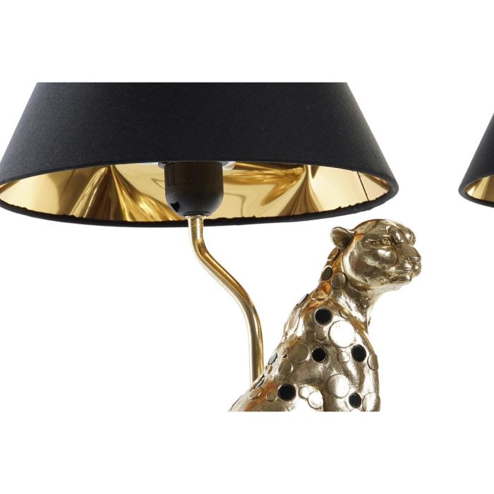 Lámpara de mesa DKD Home Decor Plateado Negro Dorado Colonial 220 V 50 W (26 x 26 x 46 cm) (2 Unidades) 2