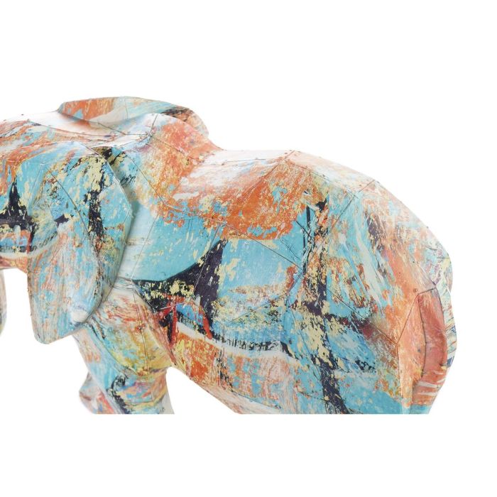 Figura Decorativa DKD Home Decor Elefante Resina Multicolor (37,5 x 17,5 x 26 cm) 1