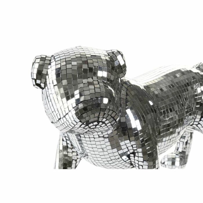 Figura Decorativa DKD Home Decor Inglés Plateado Bulldog Resina Moderno (45,5 x 21,5 x 25 cm) 2