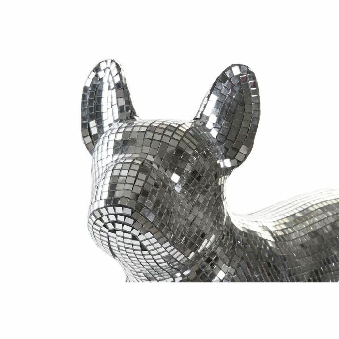 Figura Decorativa DKD Home Decor Francés Plateado Bulldog Resina Moderno (44,5 x 18,5 x 36 cm) 2