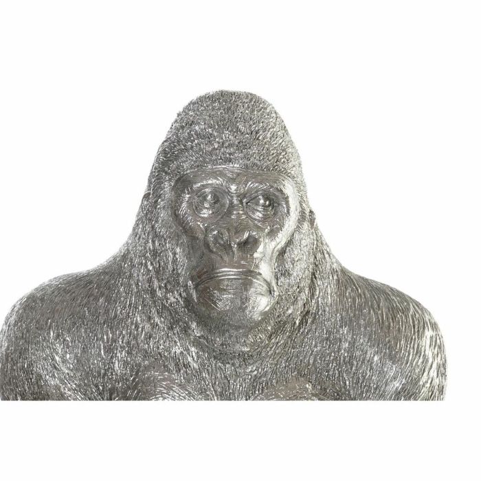 Figura Decorativa DKD Home Decor Plateado Resina Gorila (38 x 55 x 52 cm) 1