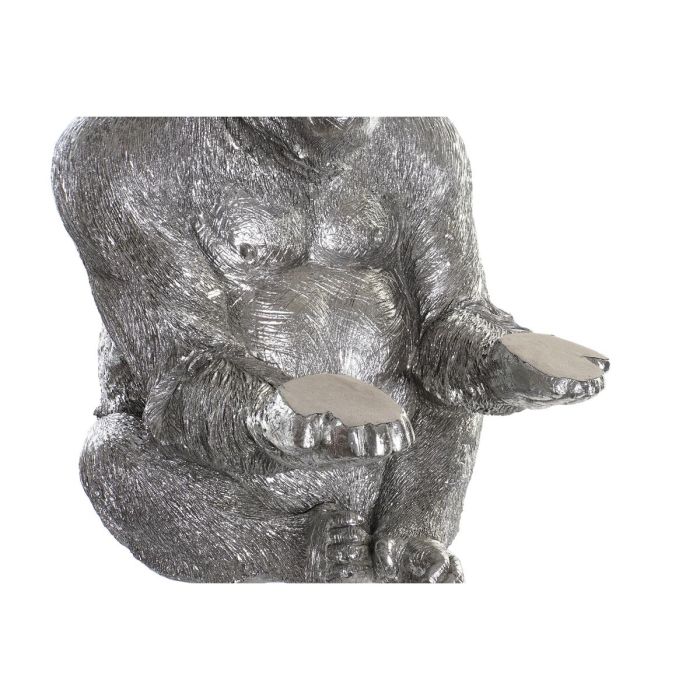 Figura Decorativa DKD Home Decor Plateado Resina Gorila (38 x 55 x 52 cm) 2
