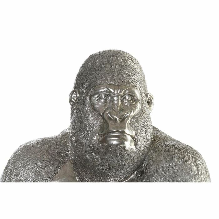 Figura Decorativa DKD Home Decor Plateado Resina Gorila (46 x 40 x 61 cm) 1