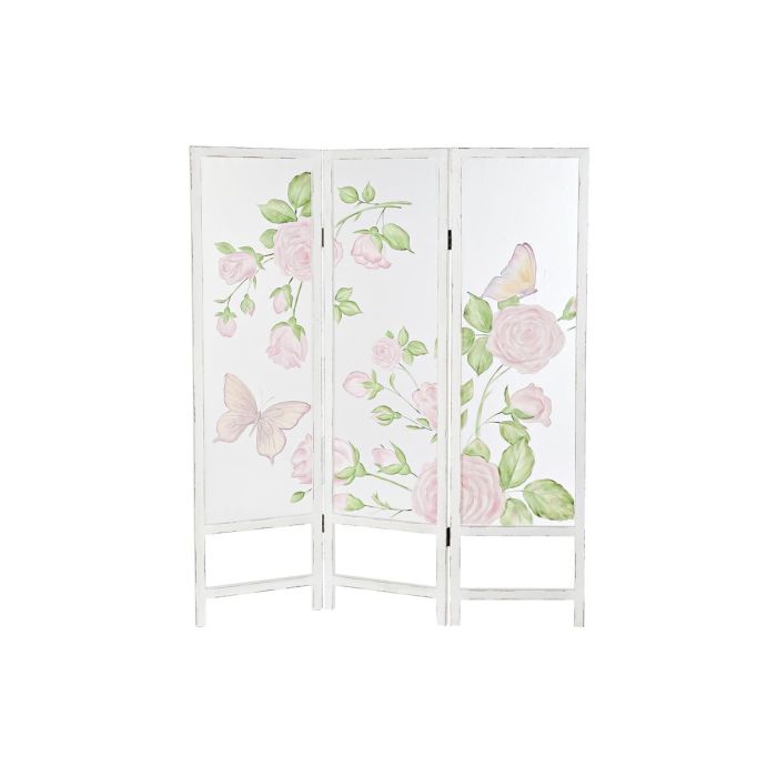 Biombo Shabby DKD Home Decor Rosa Verde 2.5 x 180 x 150 cm