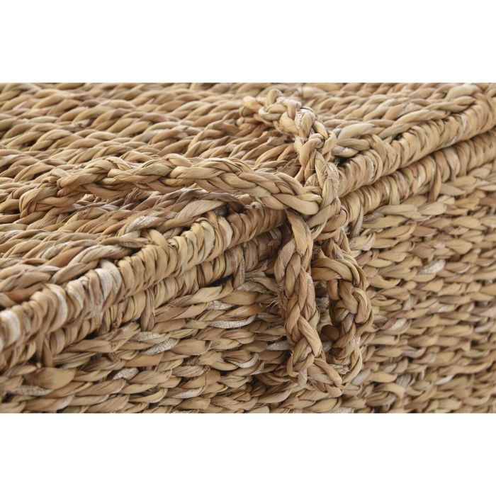 Juego de Cestas DKD Home Decor Con Tapa Natural Hierro Hierba marina (50 x 34 x 25 cm) (3 Piezas) 1