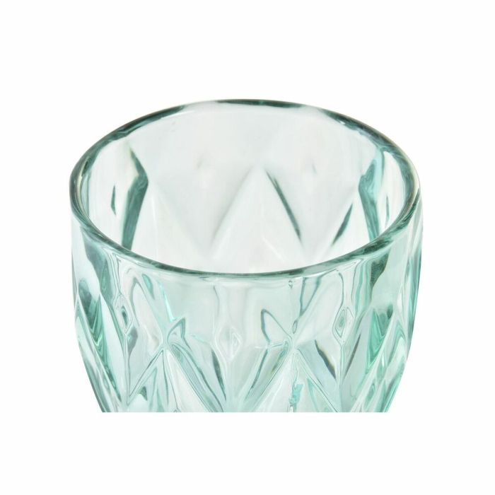 Copa DKD Home Decor Cristal Turquesa (240 ml) 2 Copa DKD Home Decor Cristal Turquesa (240 ml) 2