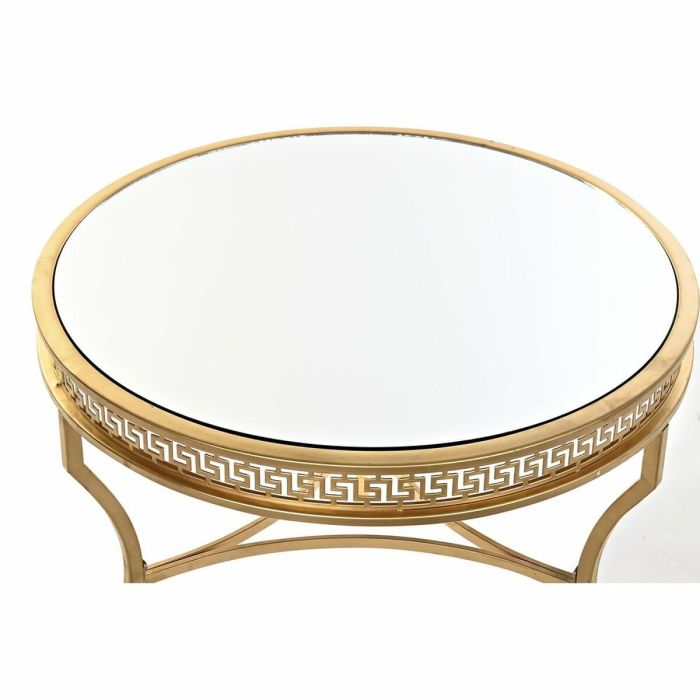 Mesa auxiliar DKD Home Decor Espejo Dorado Metal Oriental (61 x 61 x 46 cm) 2