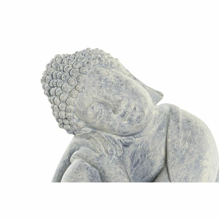 Figura Decorativa DKD Home Decor Gris Gris claro Buda Oriental 18 x 14 x 23 cm 2
