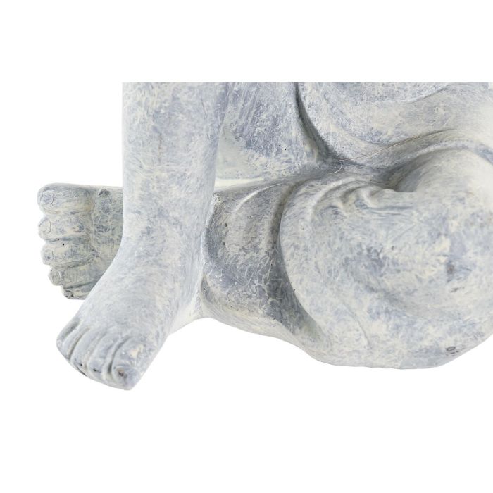 Figura Decorativa DKD Home Decor Gris Gris claro Buda Oriental 18 x 14 x 23 cm 1