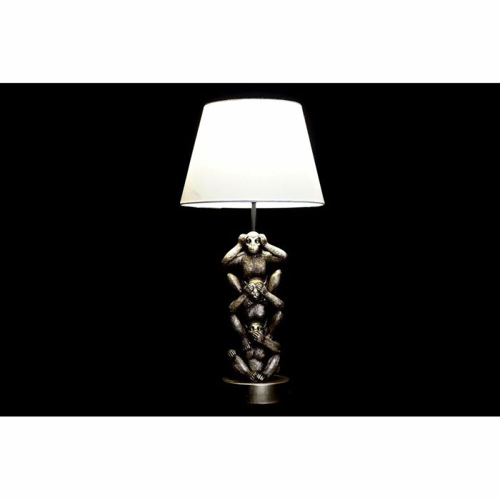 Lámpara de mesa DKD Home Decor Dorado Blanco Colonial 220 V 50 W Mono (30 x 30 x 61 cm) 3