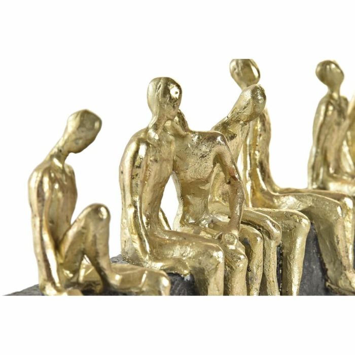 Figura Decorativa DKD Home Decor Dorado Resina Gris oscuro Personas Moderno (45,3 x 6,8 x 13,7 cm) 2