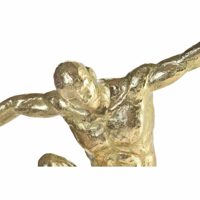 Figura Decorativa DKD Home Decor Cristal Dorado Resina Hombre (28 x 12 x 38 cm) 3