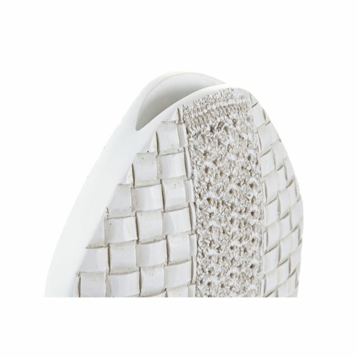 Jarrón DKD Home Decor 18 x 8 x 36 cm Blanco Resina Moderno 2