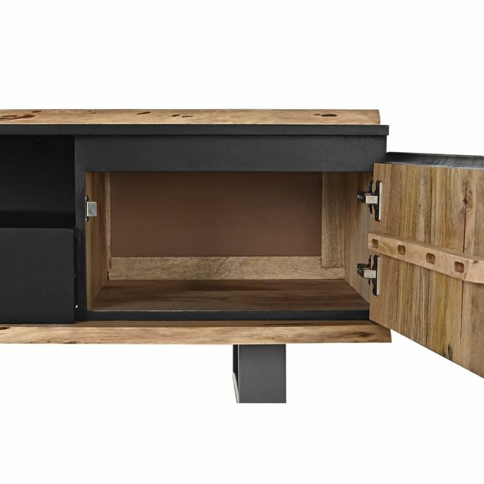 Mueble de TV DKD Home Decor Negro Madera de mango (145 x 50 x 45 cm) 5