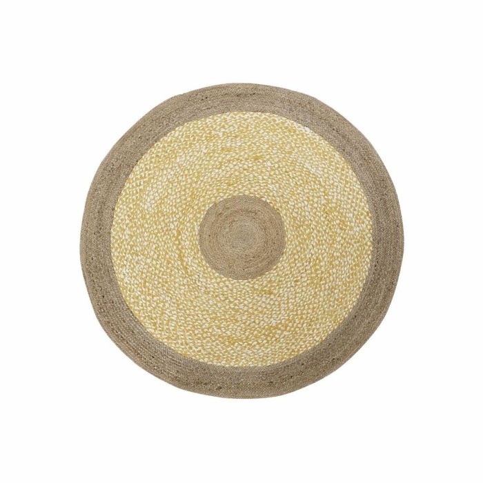 Alfombra DKD Home Decor Marrón Blanco Amarillo (200 x 200 x 1 cm)