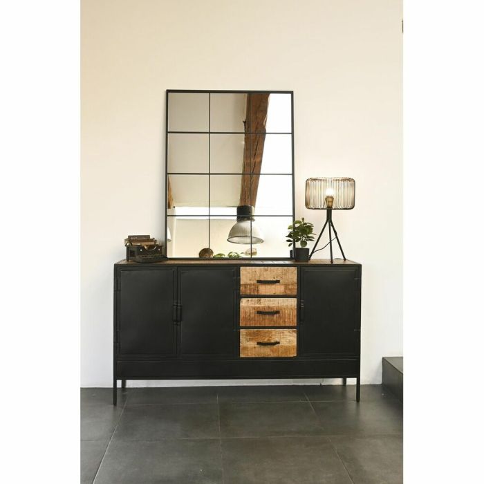 Espejo de pared DKD Home Decor Negro Cristal Hierro Espejo Ventana 90 x 1 x 120 cm 90 x 1,8 x 120 cm 1 Espejo de pared DKD Home Decor Negro Cristal Hierro Espejo Ventana 90 x 1 x 120 cm 90 x 1,8 x 120 cm 1