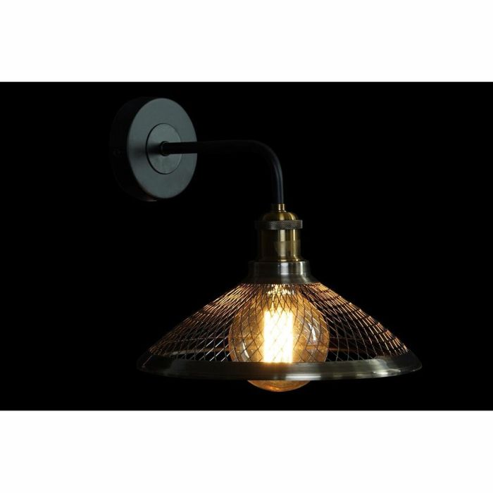 Lámpara de Pared DKD Home Decor Negro Dorado Metal 220 V 50 W (27 x 28 x 28 cm) 1