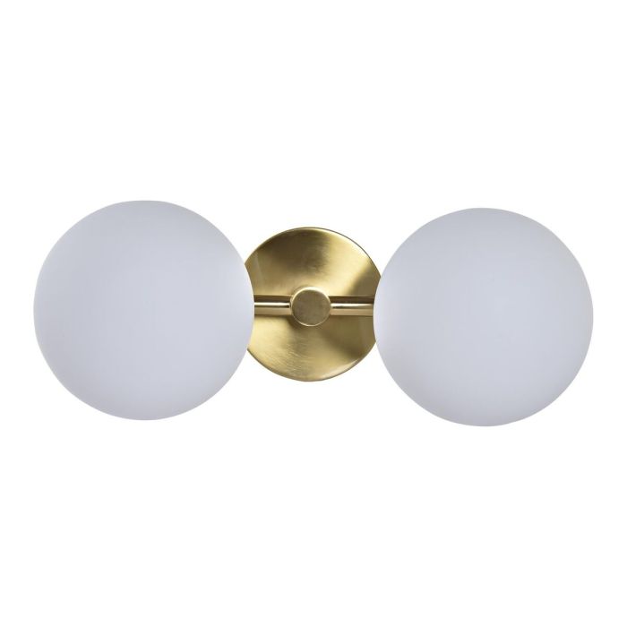 Lámpara de Pared DKD Home Decor Cristal Dorado Metal Blanco 220 V 40 W (33 x 19 x 13 cm)
