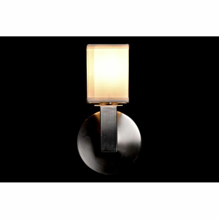 Lámpara de Pared DKD Home Decor Plateado Metal Poliéster Blanco 220 V 40 W (12 x 10 x 22 cm) 1