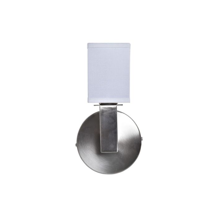 Lámpara de Pared DKD Home Decor Plateado Metal Poliéster Blanco 220 V 40 W (12 x 10 x 22 cm) 2