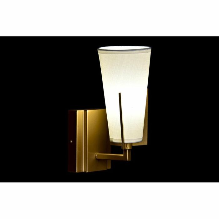 Lámpara de Pared DKD Home Decor 25W Dorado Metal Poliéster Blanco 220 V (12 x 14 x 25 cm) 1