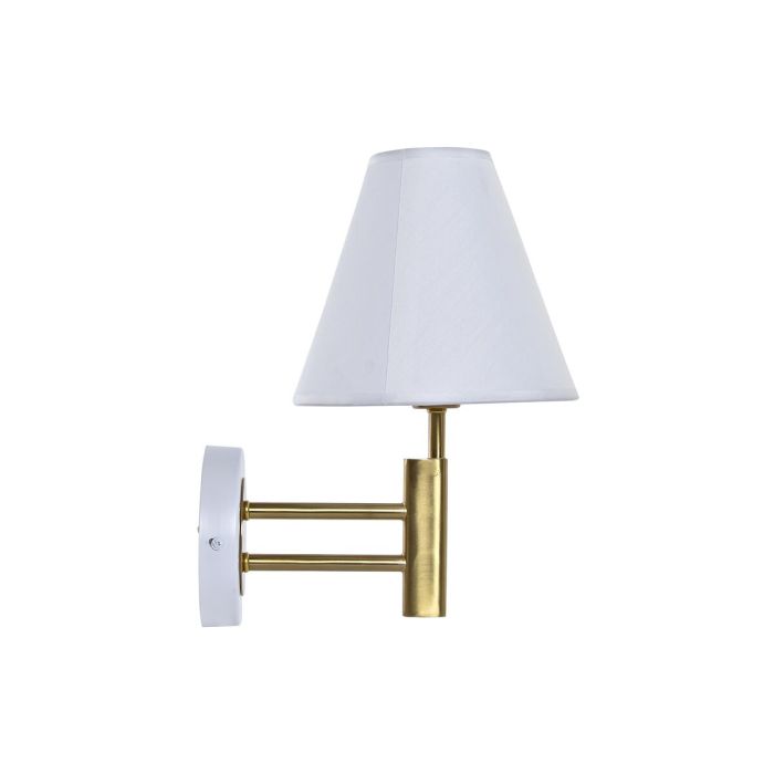 Lámpara de Pared DKD Home Decor 25W Dorado Metal Poliéster Blanco 220 V (19 x 25 x 30 cm) 3