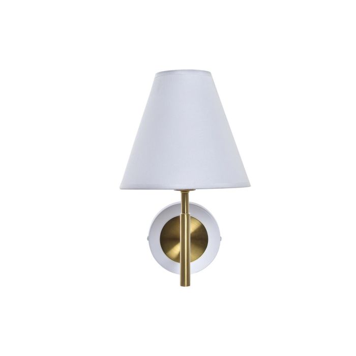 Lámpara de Pared DKD Home Decor 25W Dorado Metal Poliéster Blanco 220 V (19 x 25 x 30 cm) 2