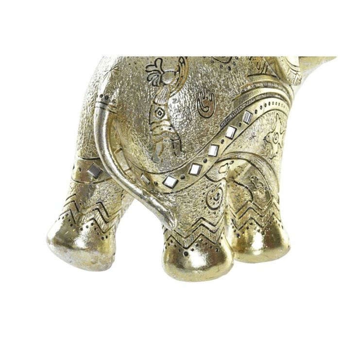 Figura Decorativa DKD Home Decor Dorado Elefante Colonial 19 x 8 x 18 cm 2