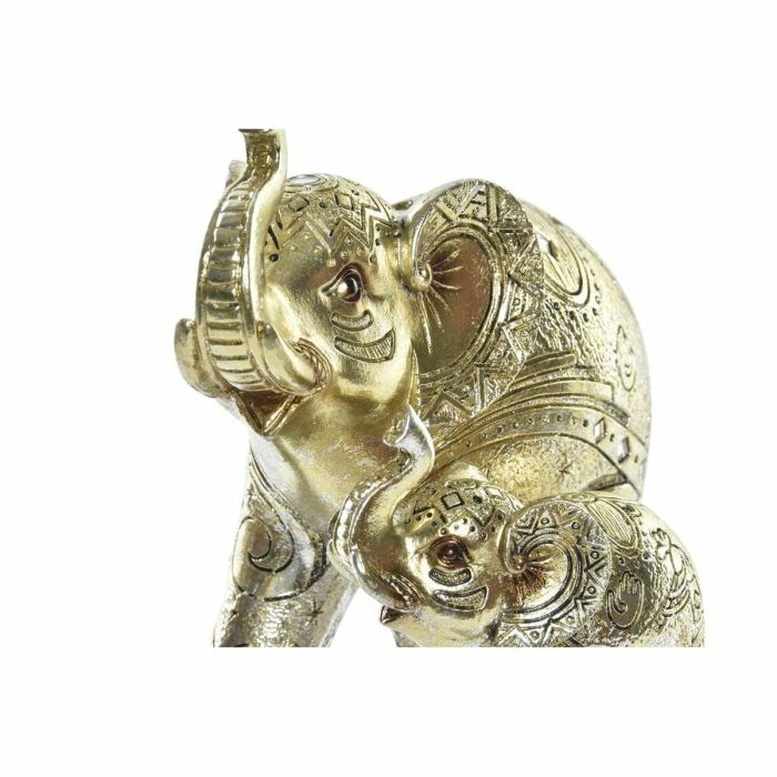 Figura Decorativa DKD Home Decor Dorado Elefante Colonial 17 x 11 x 15 cm 2