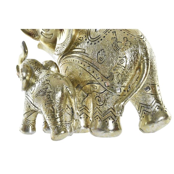 Figura Decorativa DKD Home Decor Dorado Elefante Colonial 17 x 11 x 15 cm 1