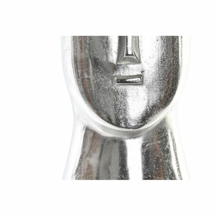Jarrón DKD Home Decor Cara Plateado Aluminio Moderno (17 x 16 x 36 cm) 2